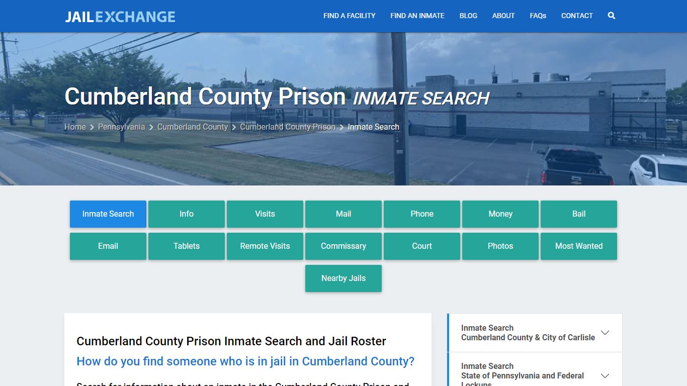 Cumberland County Prison Inmate Search - Jail Exchange